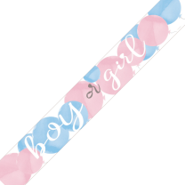 Gender Reveal Party Boy or Girl 9ft Foil Banner 2.74m