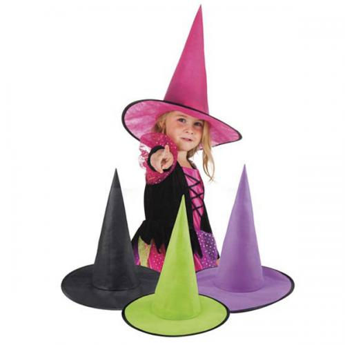 Witch Hat Child One Size Fits Most Various Colours Available