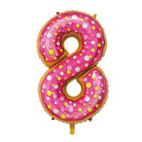 Thumbnail: 30" Foil Balloon Numbers - Doughnut Design