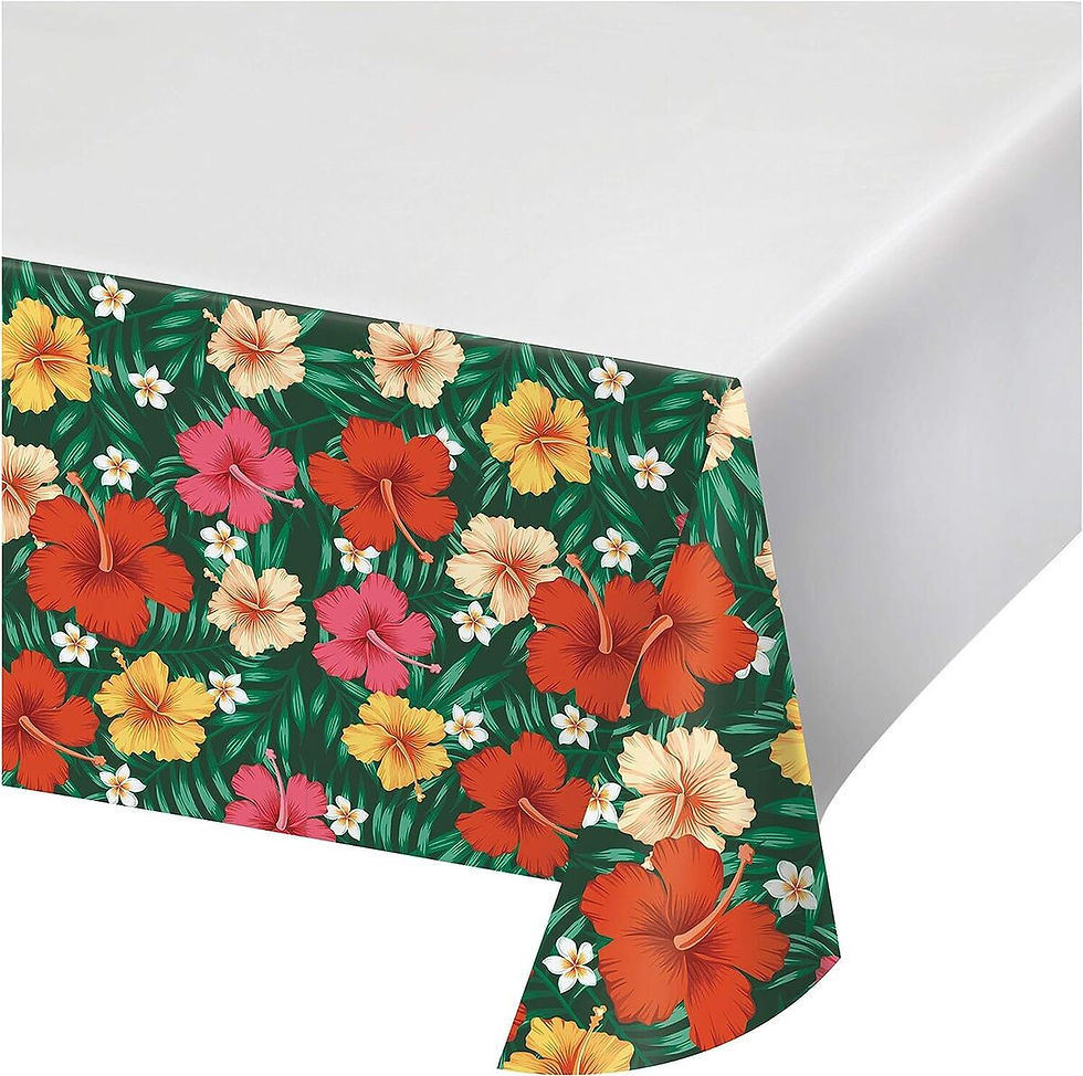 Tropical flowers and leaves Tablecover