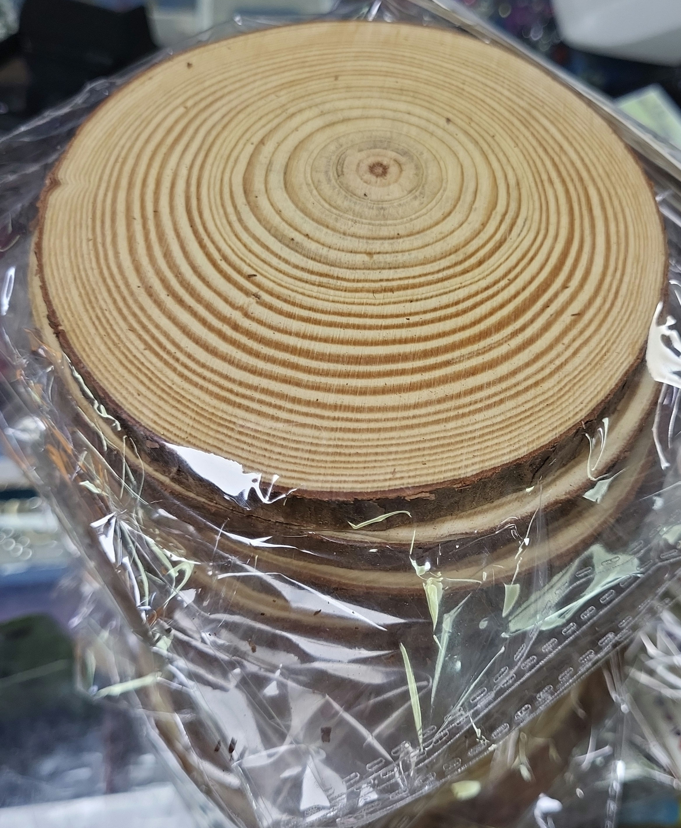 Wooden decorative slice approx. 15-17cm dimension