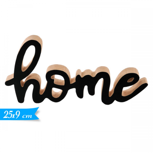 Wooden script home 25x9cm bemaniapartysupplies