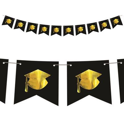 GARLAND 5 M GRADUATION PARTY BLACK GOLD