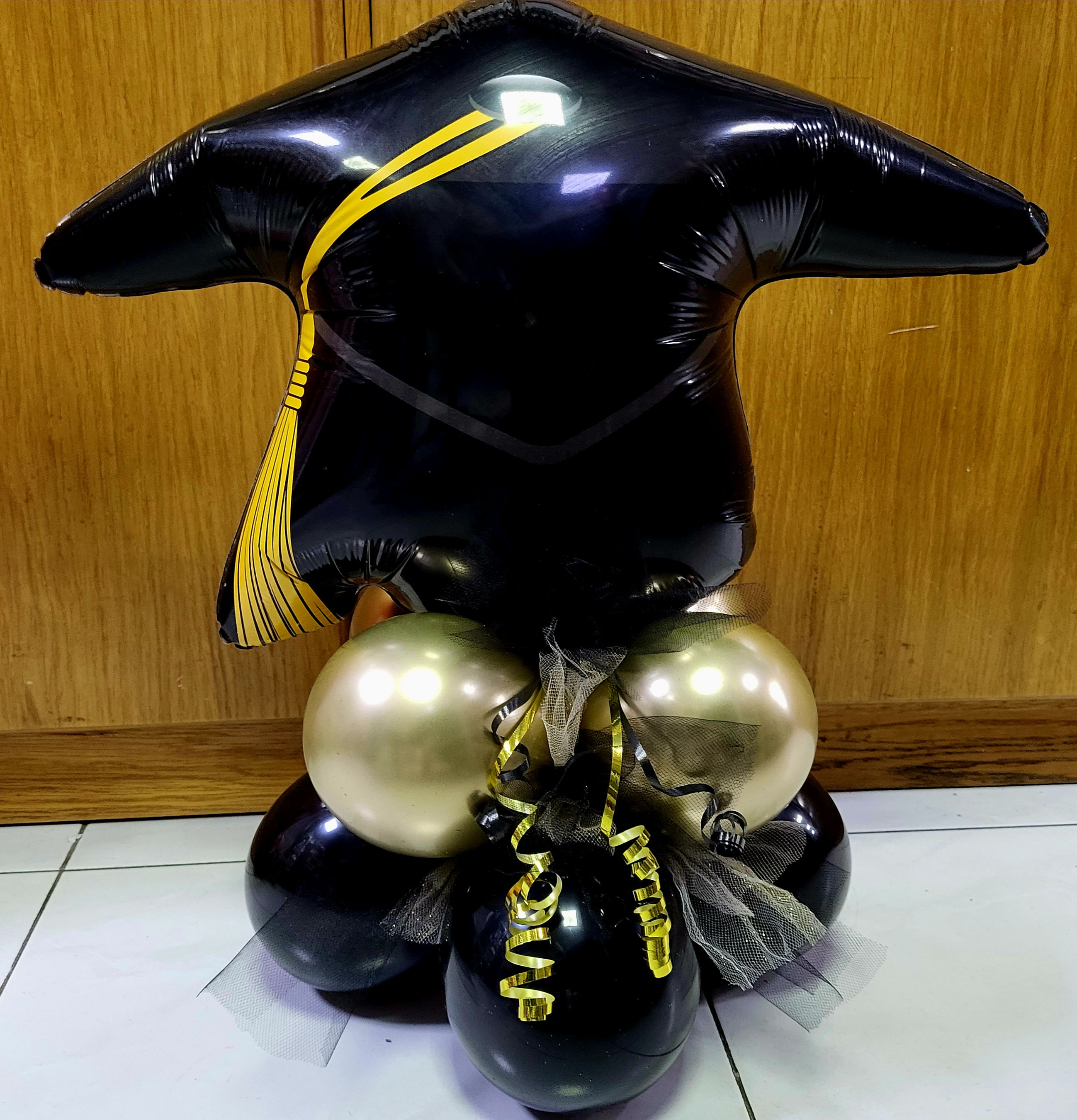 Graduation Balloon Table Centrepiece 2 tier. No helium needed.
