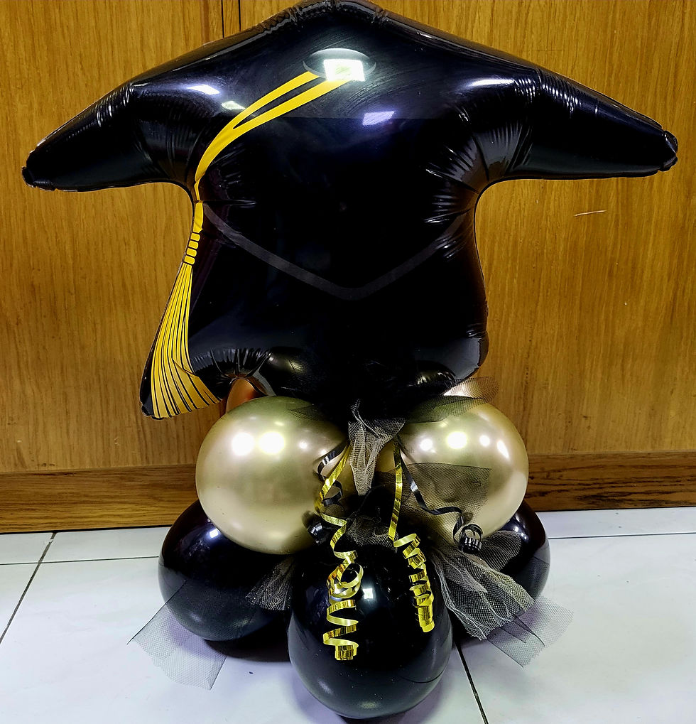 Graduation Balloon Table Centrepiece 2 tier. No helium needed.