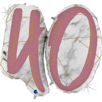 Thumbnail: Pink Marble Mate Foil Balloon, 36"(single balloon).