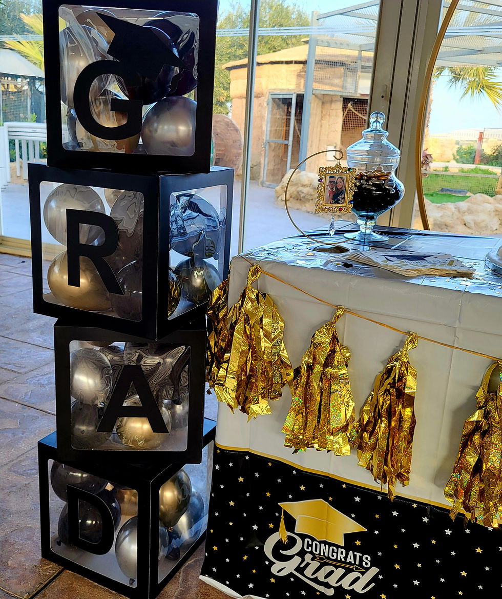 Thumbnail: Graduation party set up. Balloon arch.  Balloon arches on frame.Table de
