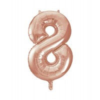 Thumbnail: Rose Gold 34” Number Foil Balloon (each)