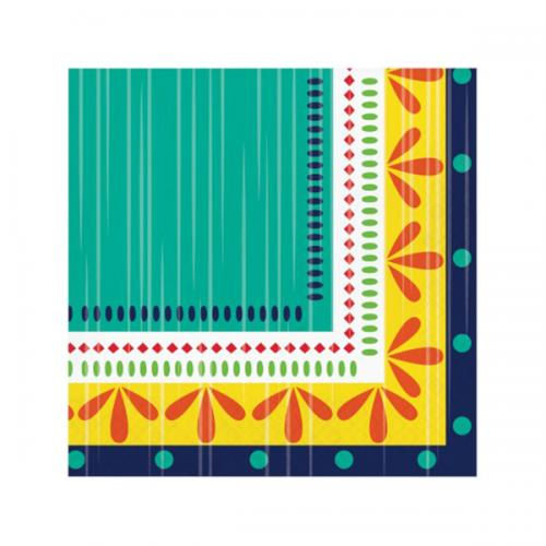 Pottery Boho Fiesta Lunch Napkins 33x33 cm 16pcs / 1pkt