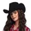 Thumbnail: Cowboy Hat Wyoming Black Leather Look Approx 57-59cm Circumference
