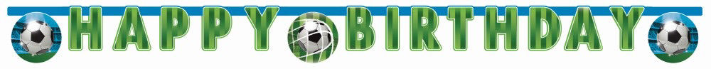 Happy Birthday Die-Cut banner FSC – Soccer Fans