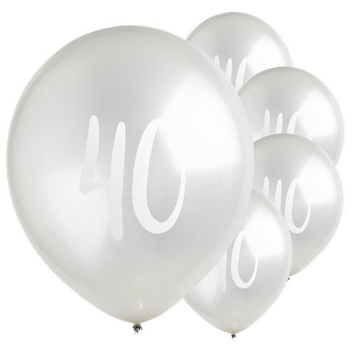 Thumbnail: Silver Age Milestone Latex Balloons - 12'' / 30cm, 5pcs/ 1pkt