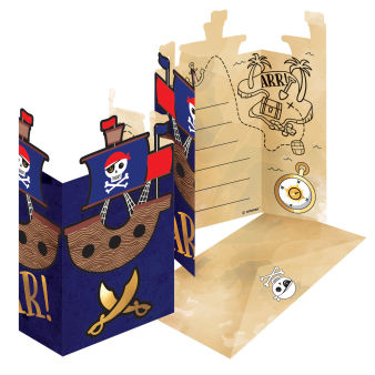 Invitations & Envelopes Pirates Map
8pk