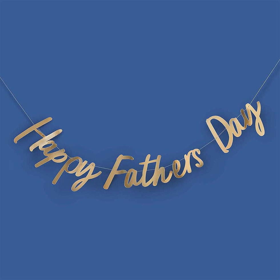 Gold 'Happy Father's Day' Card Banner 2m