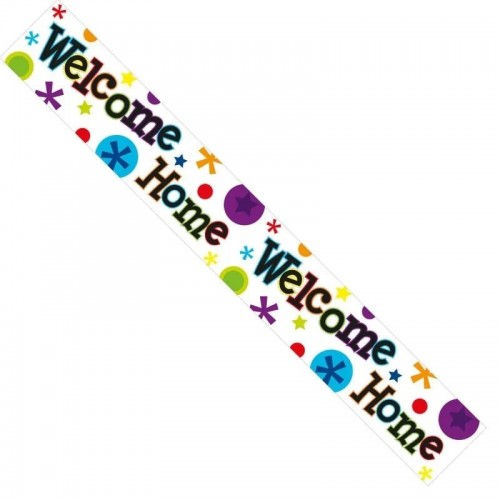 Welcome Home Foil Banner 2.6m long 12.5cm high each
