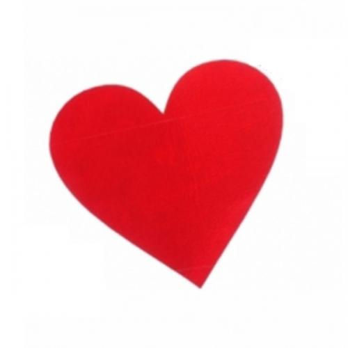 1m felt red heart