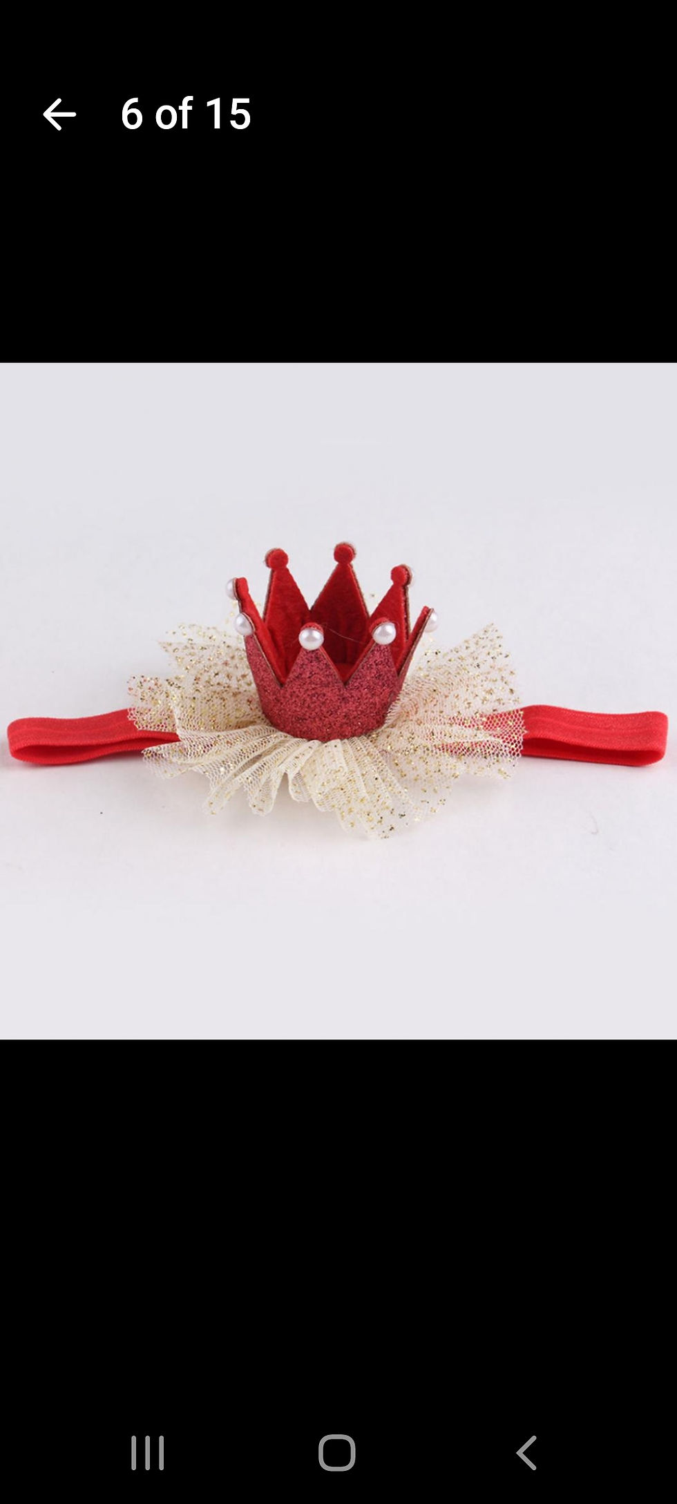 Thumbnail: Cute kids crown on elastic band 2 assorted colours, each 
