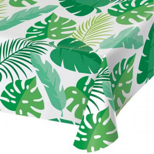Palm leaf print tablecover Plastic 137x274cm
