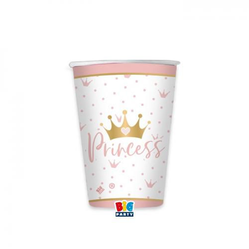 Princess Party Princess Crown Paper Cups 8pcs / 1pkt