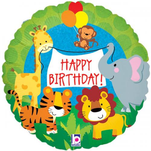 Jungle Animal Friends 18" Foil Balloon