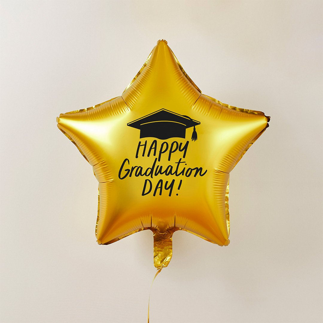 Gold 'Happy Graduation' 18" Foil Balloon star
