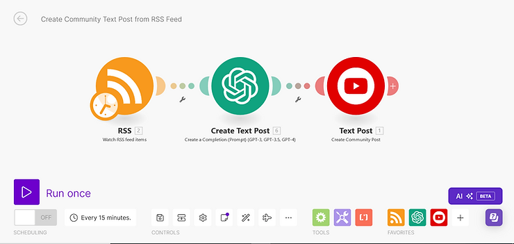 Youtube community automation