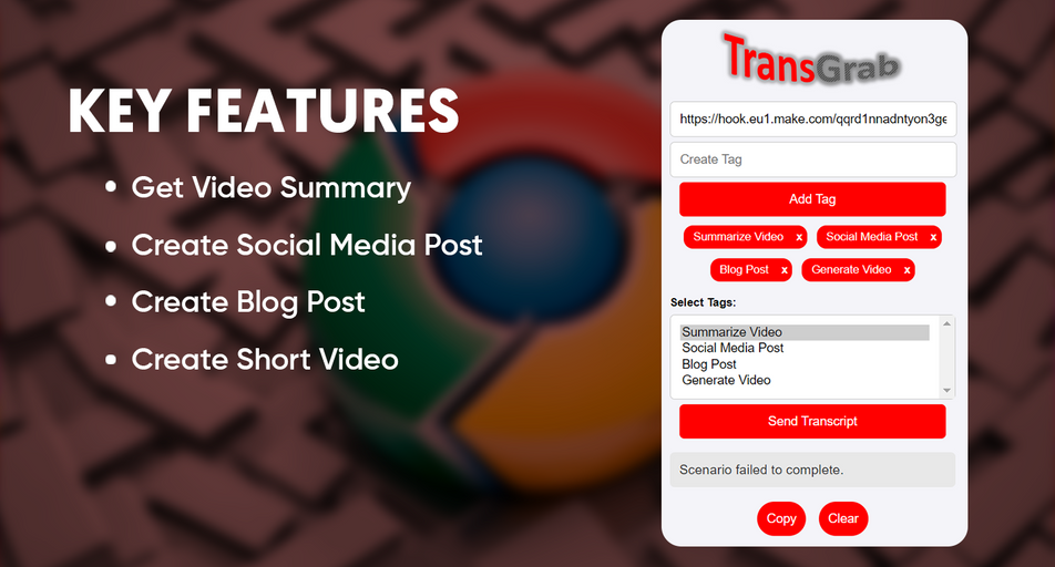 Transgrab Chrome Extension Key Features