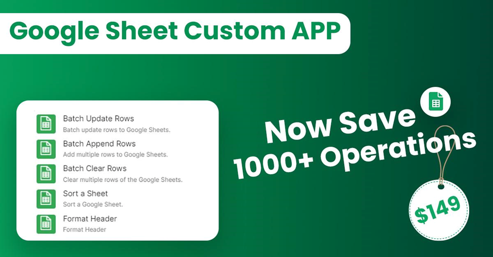 Google sheet Custom App