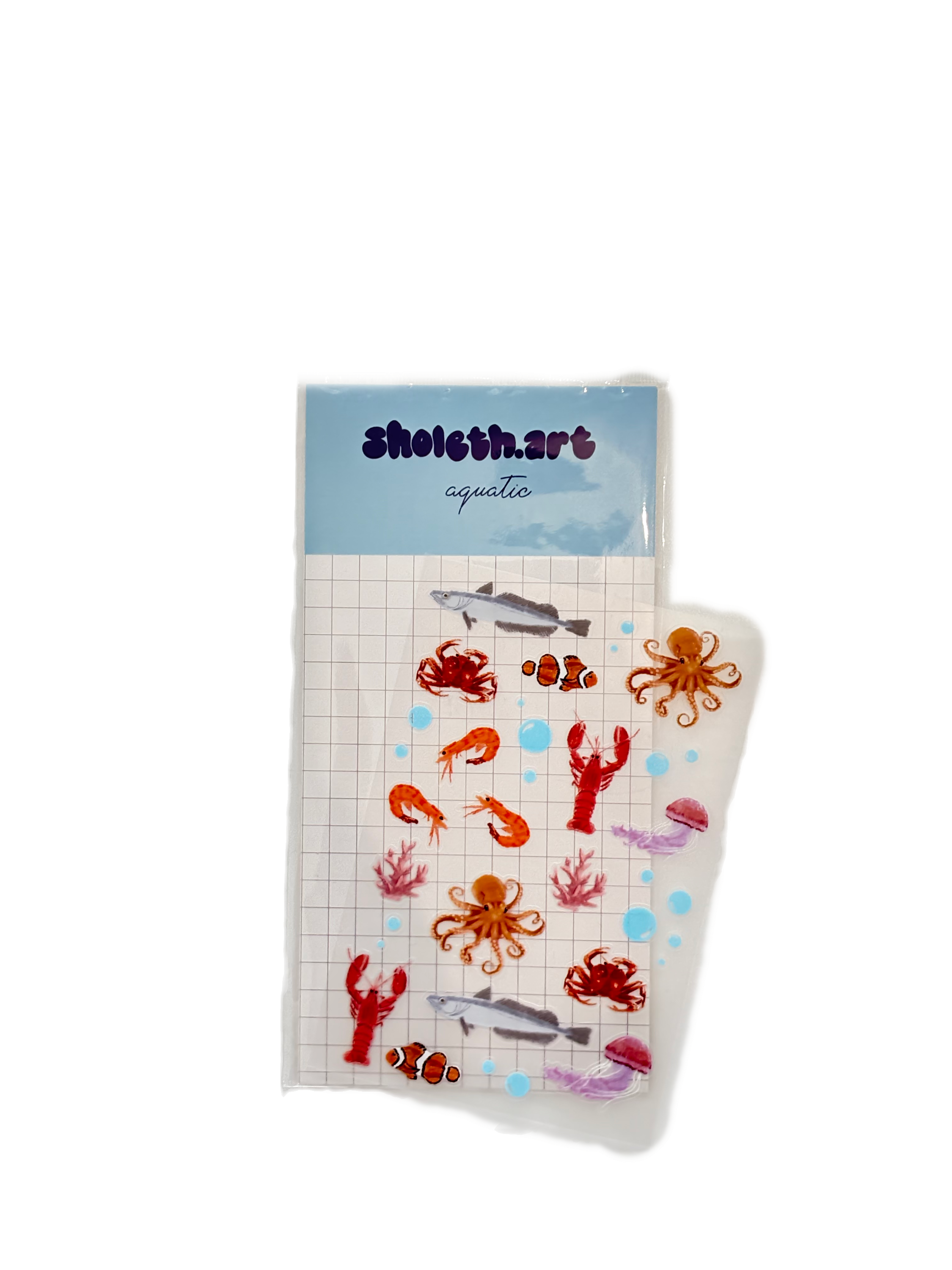 aquatic - sticker sheet - 4"x6"