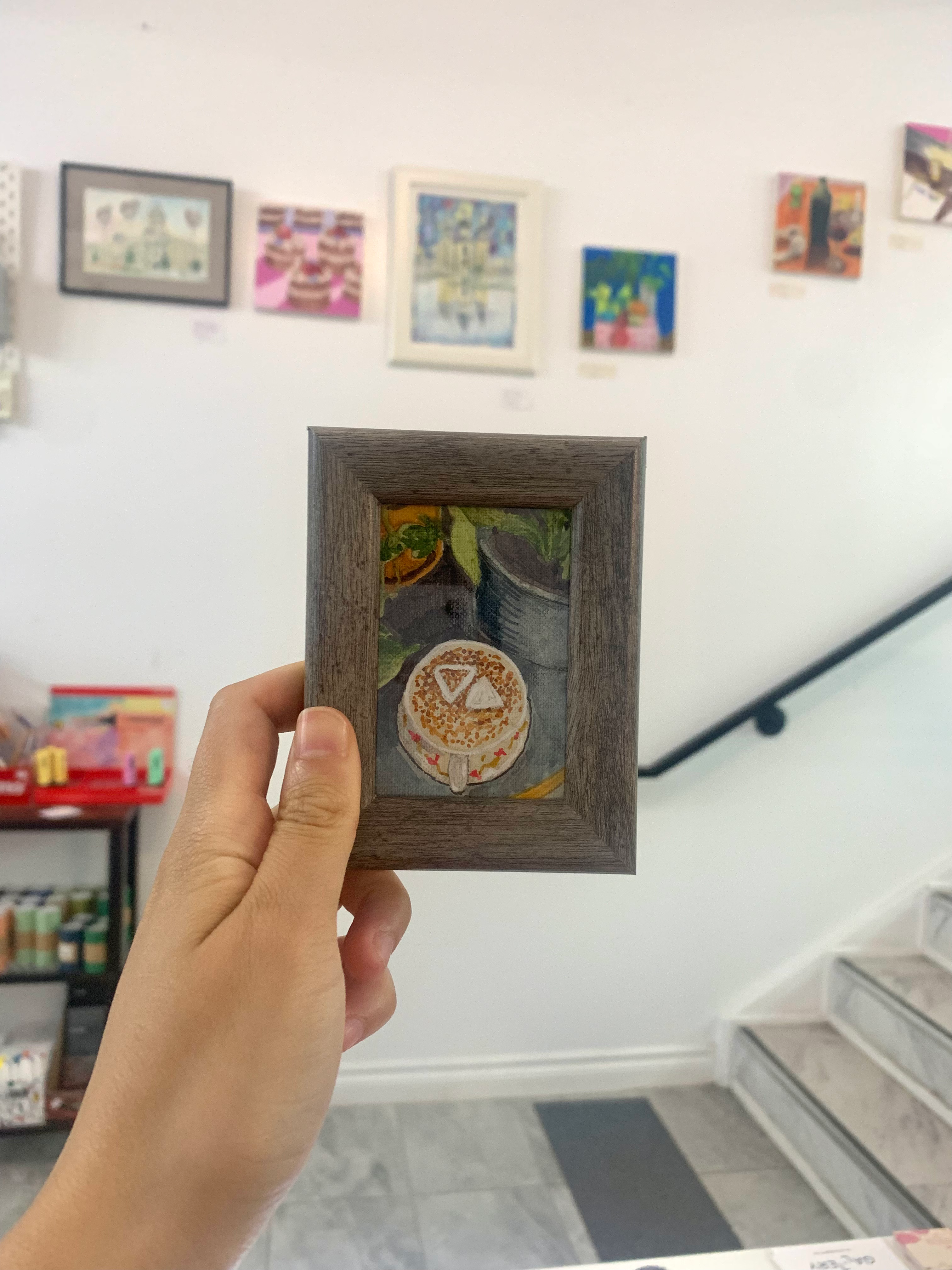 Cafe Tiny Art - 2"x3”  - Frame, Made in WPG