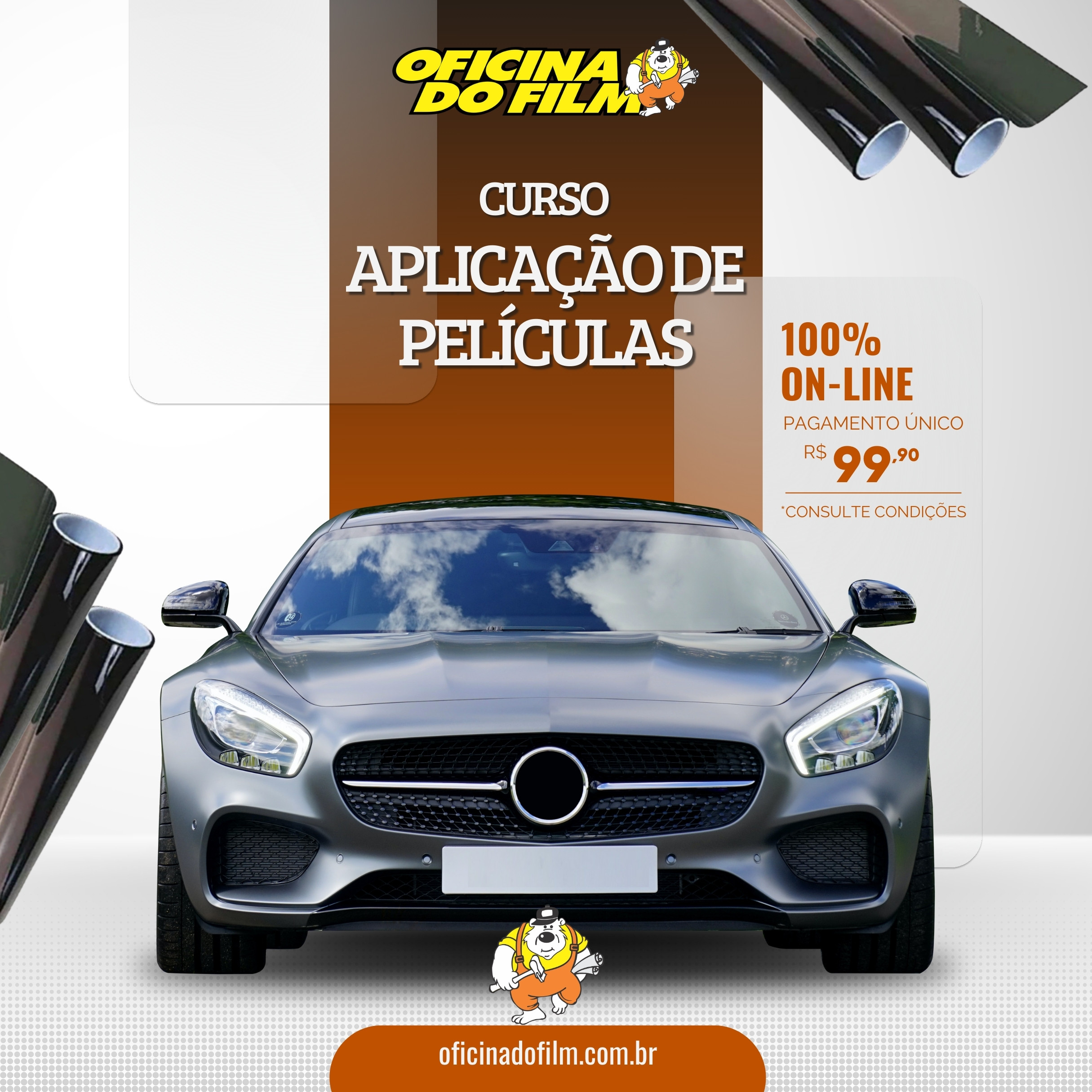 CURSO ON-LINE DE APLICAÇÃO DE PELÍCULAS AUTOMOTIVAS