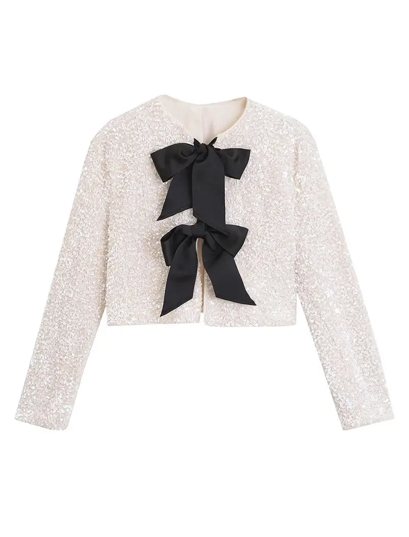Thumbnail: Sequin Bow Cardigan