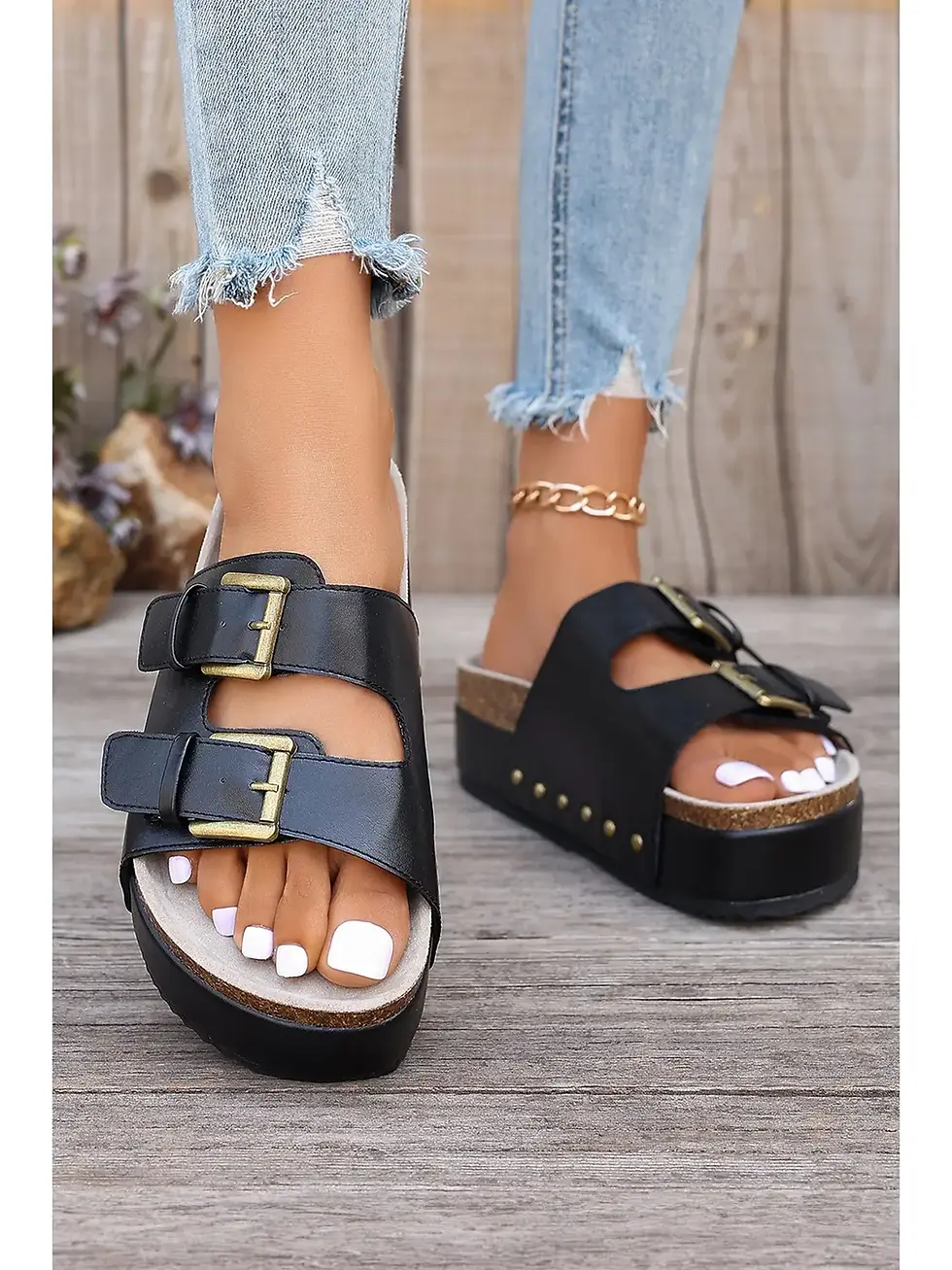 Studded Platform Sandal