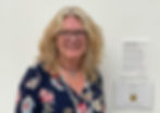 Jackie Isard with her Gold medal at the RHS Botanical Show London
