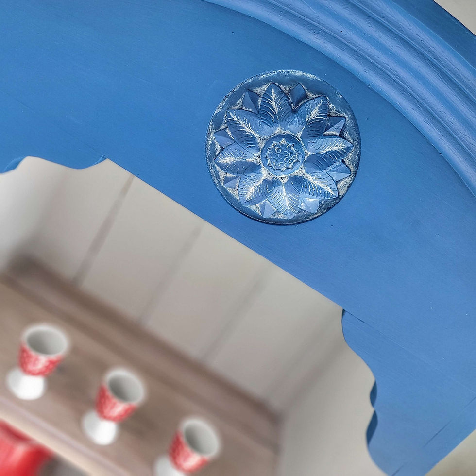 Thumbnail: COMMISSION ITEM - Large Blue and White Hand Painted Dresser