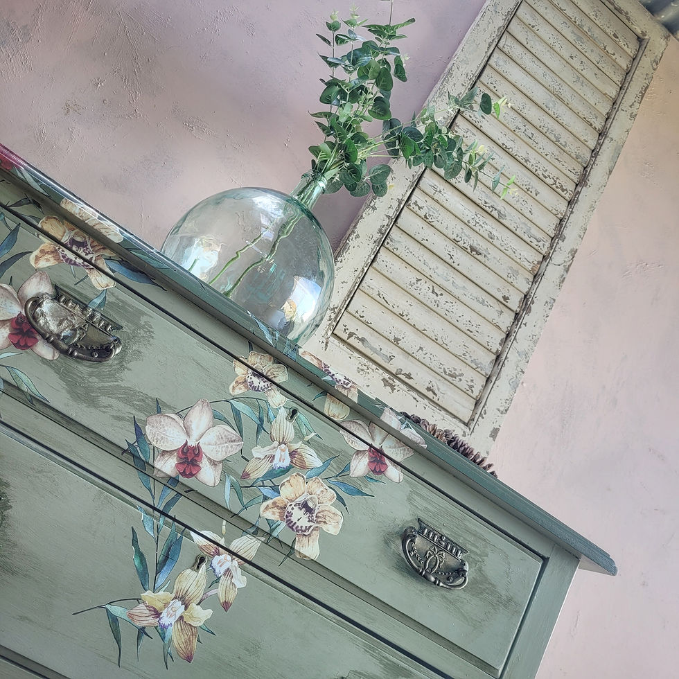 Thumbnail: Wild Child - Chest of drawers - rustic - country - farmhouse - floral design