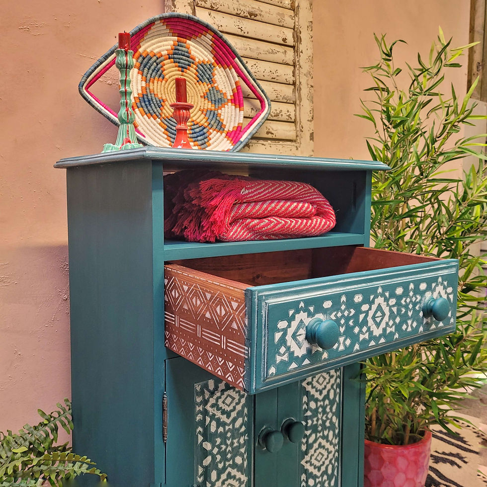 Thumbnail: Available to Commission - Blue Painted Cupboard Cabinet