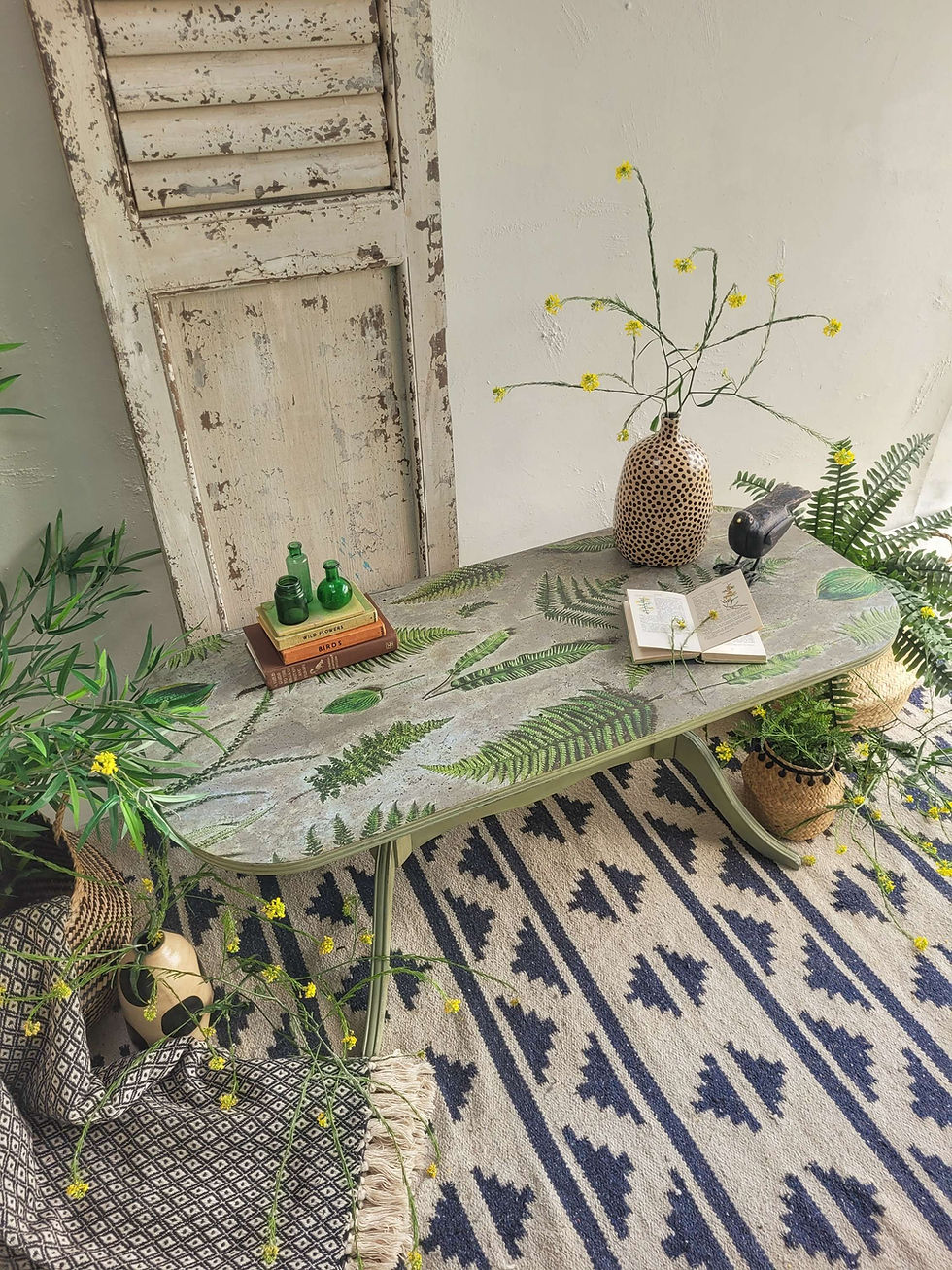 Thumbnail: Coffee Table - Green - Fern Print