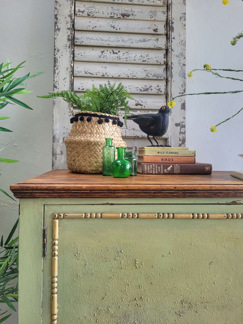 Thumbnail: Green Sideboard - Drinks Cabinet- Buffet- Dresser- Drinks Cabinet - Bedding Box