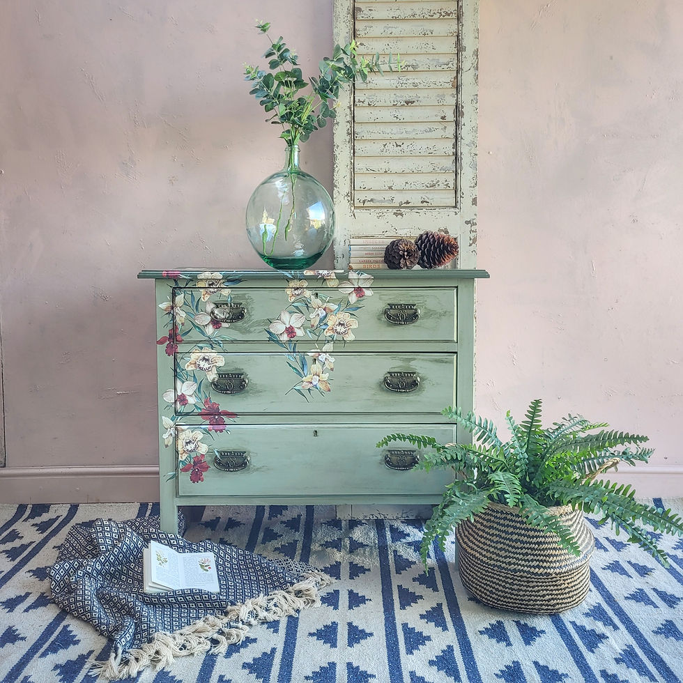 Wild Child - Chest of drawers - rustic - country - farmhouse - floral design
