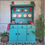 Thumbnail: Available to Commission, Pine Painted Welsh Dresser, Blue, Black, Turquoise