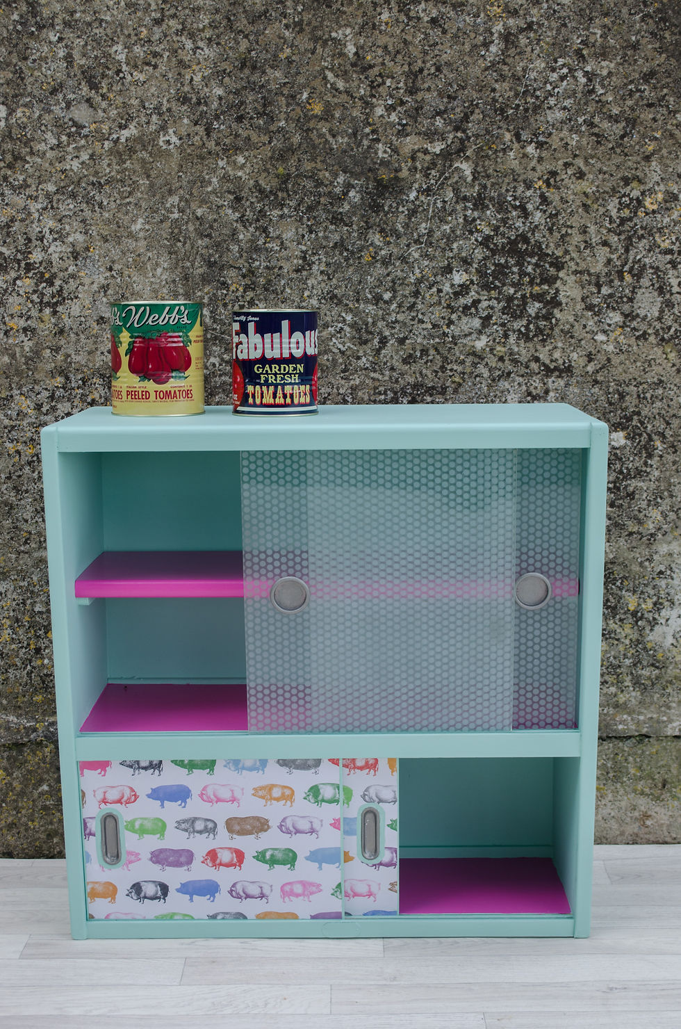 Thumbnail: Retro 1950-60s Painted Wall Cupboard