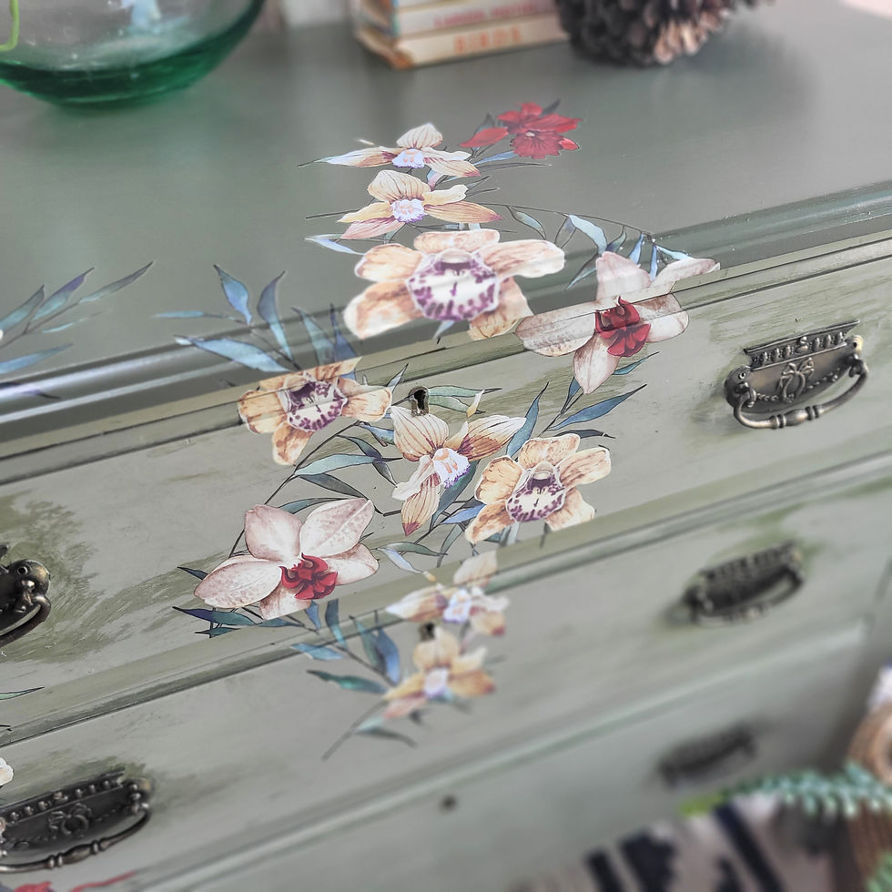 Thumbnail: Wild Child - Chest of drawers - rustic - country - farmhouse - floral design