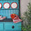 Thumbnail: Available to Commission, Pine Painted Welsh Dresser, Blue, Black, Turquoise