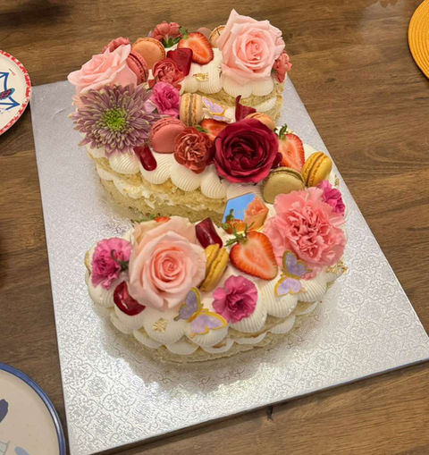 Personalized Letter-Shaped Cake
