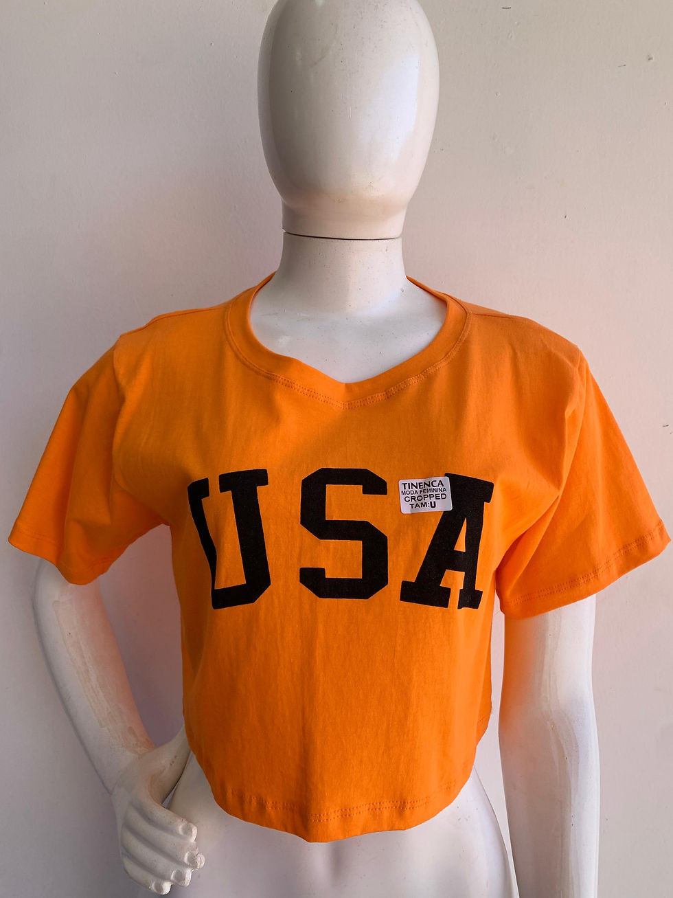 CROPPED DE MANGA CURTA