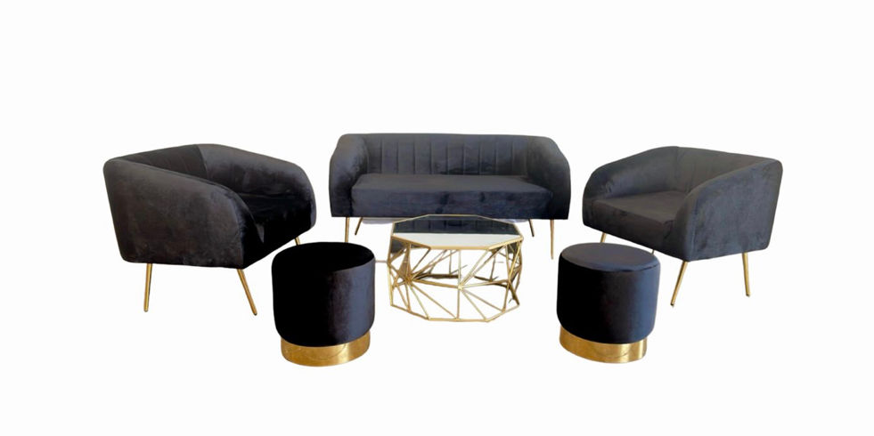 Sexy Black Furniture Grouping Set
