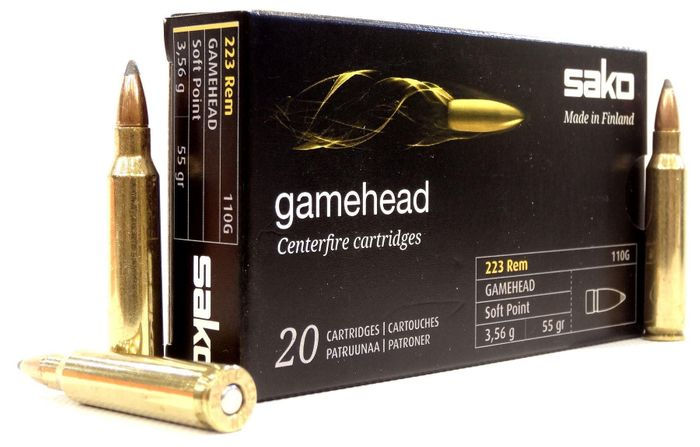 SAKO AMMO 223 REM 55GR GAMEHEAD SP