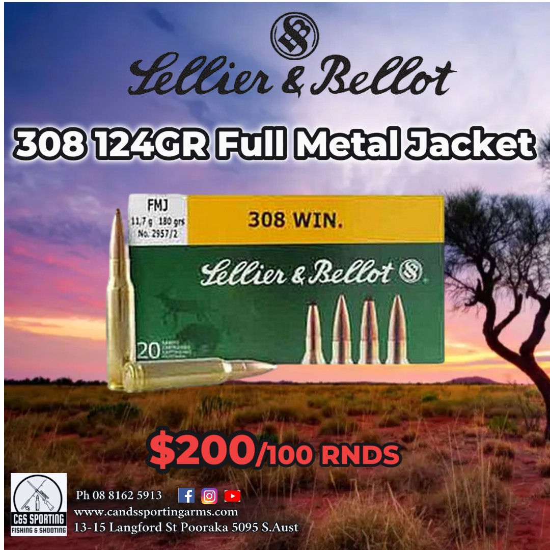 S&B 308 FMJ $200/100Rnds