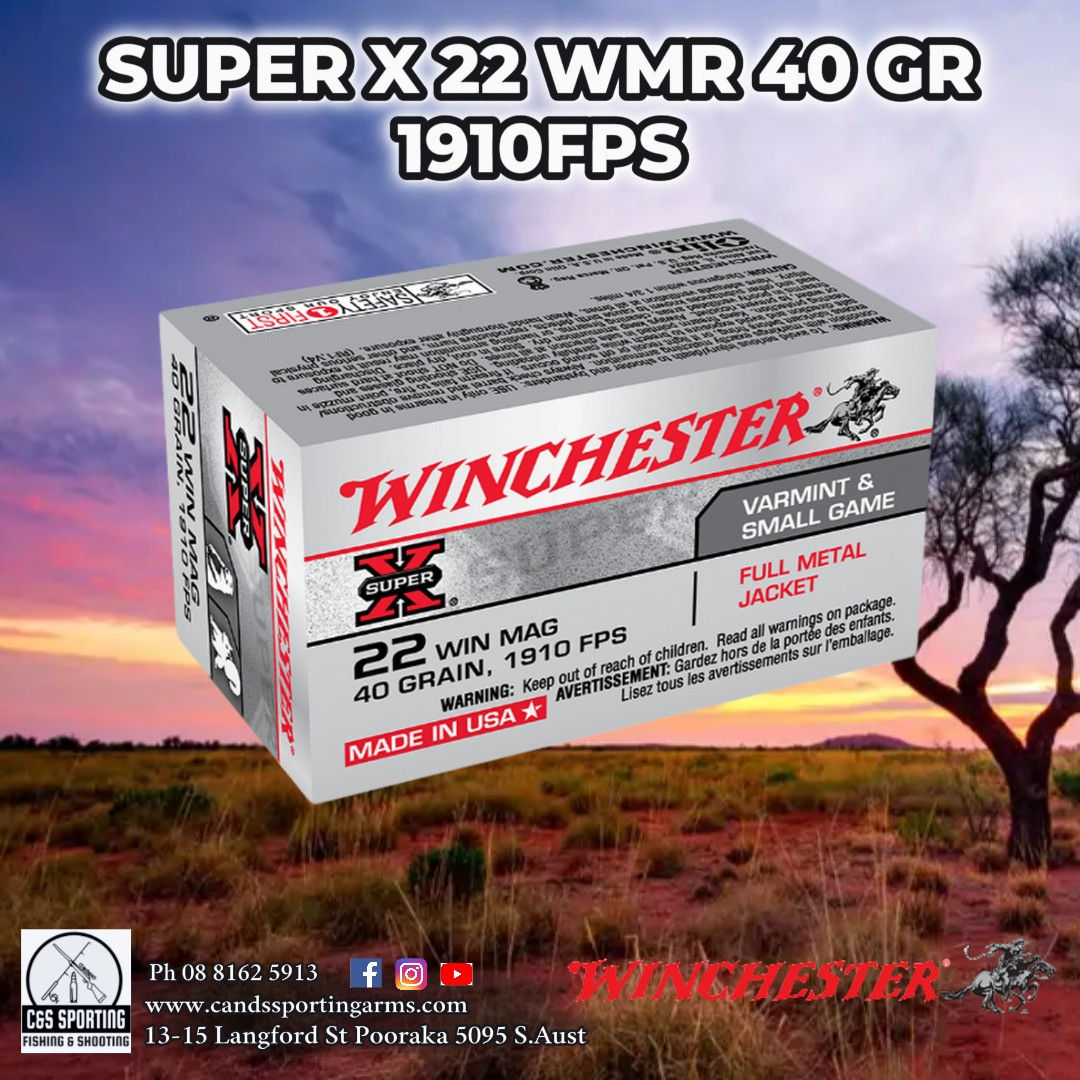 WINCHESTER SUPER X 22WMR 40GR FMJ